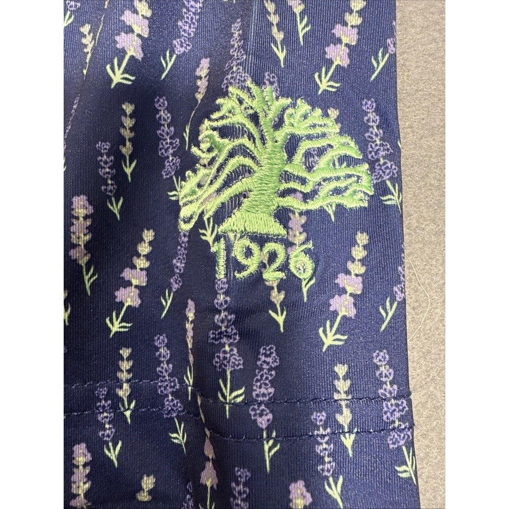 SHIRT GOLF POLO Donald Ross MENS XL NAVY SPRING Print Performance Polyester - Picture 2 of 8